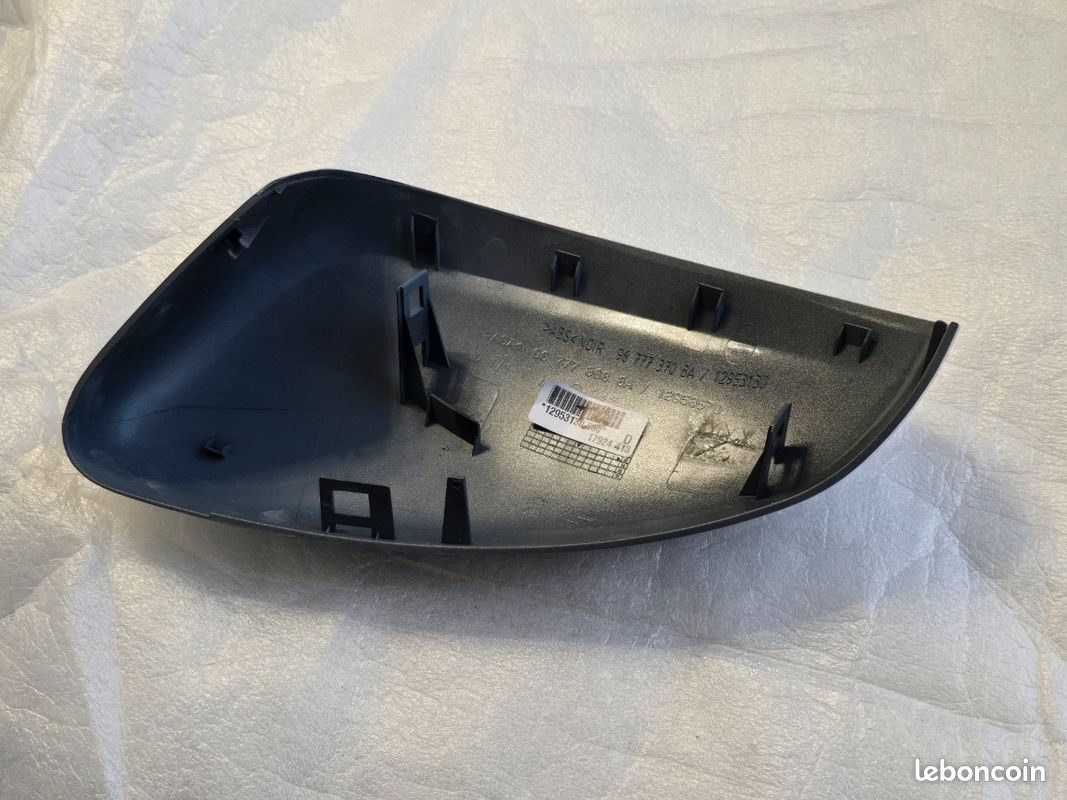 Coque De Rétroviseur Peugeot 308 MK2 2013-2022 - Capuchon Protection Gauche Ou Droite Noir Brillant/Apprêté