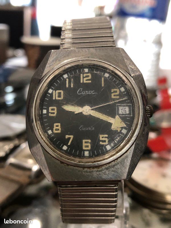 Montre vintage Carex authentique mouvement Quartz 1950 (image 1)