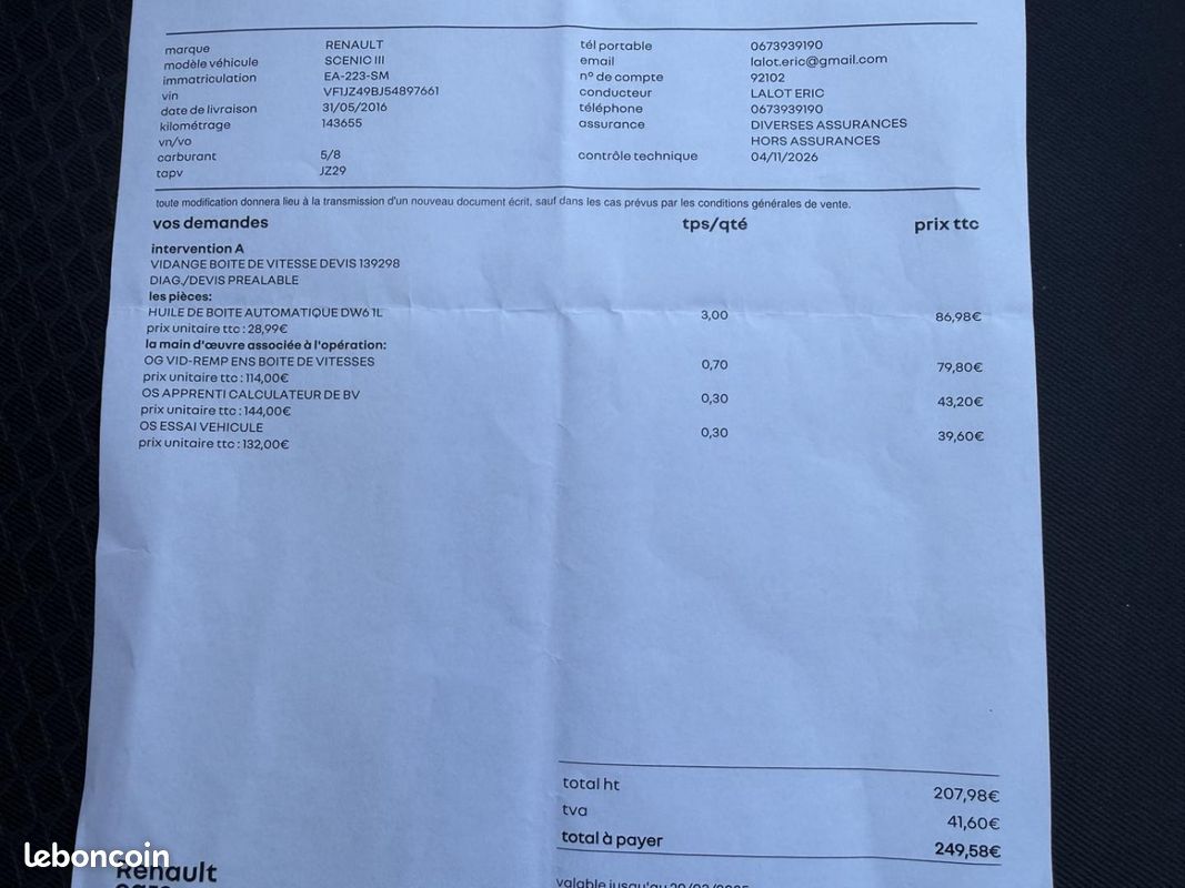 Renault Grand Scenic 1.5 dCi 110ch Bose EDC Euro6 7 places "Boite Automatique" (image 21)