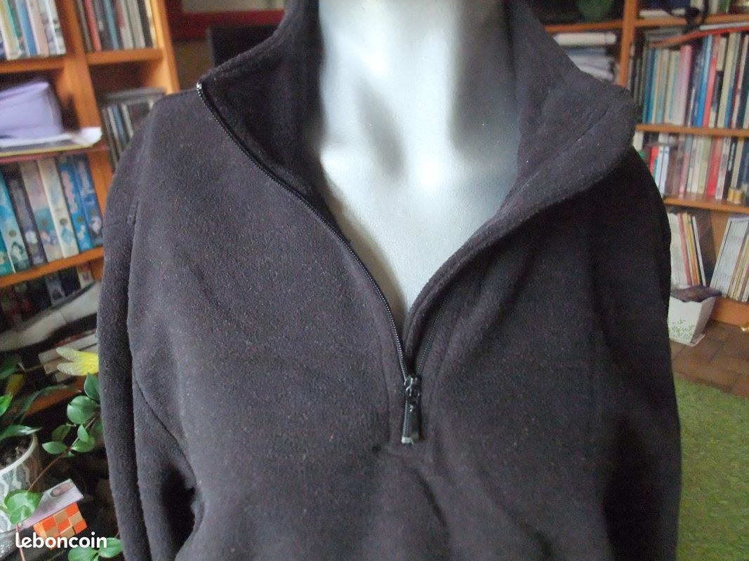 Pull/sweat - maille polaire - 42/44 - noir - TEX Basic - cintré à la taille (image 7)