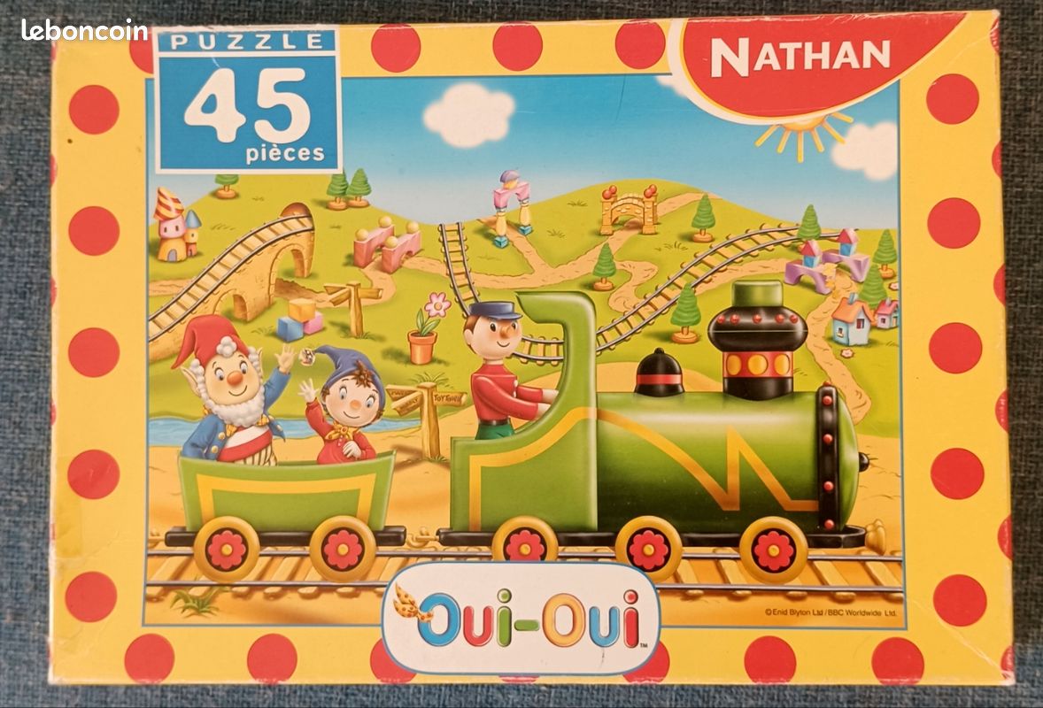 Puzzle Oui-Oui et le petit train 45 pices, Nathan Complet et aucune Puzzle  Oui-Oui et le petit train 45 pices abme Bote correcte - Jeux & Jouets