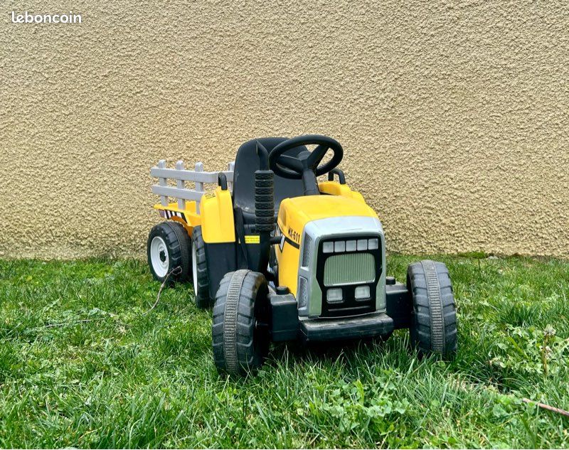 Tracteur électrique enfant jaune (image 1)