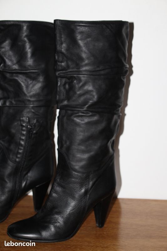 Taille 39 superbes bottes en cuir noir JB Martin (image 2)