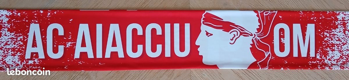 Écharpe Supporter AC Ajaccio – Aiaccina è Fiera – Corse – Football – Blanc