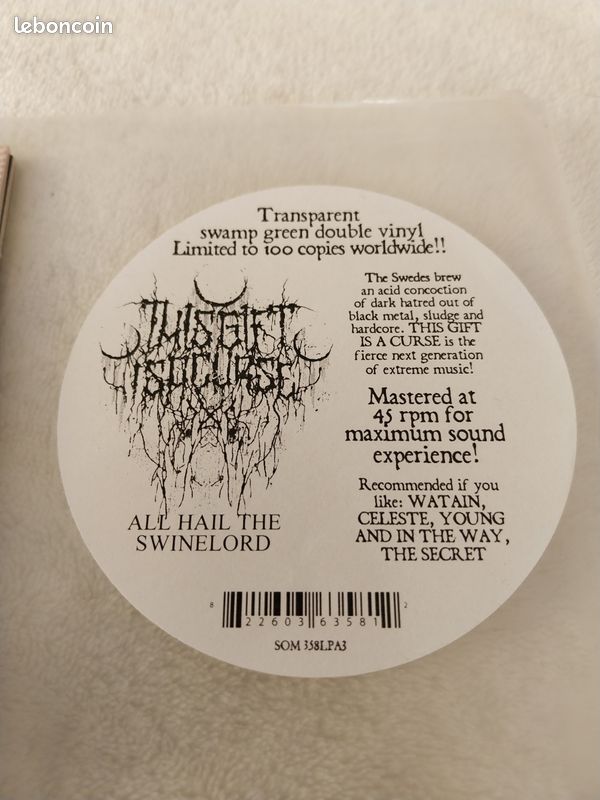 This Gift Is A Curse All Hail The Swinelord vinyle album (image 2)