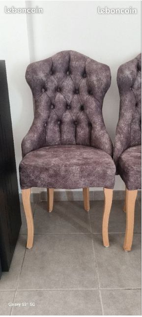 6 chaises capitonnées à la main par un artisan (image 1)