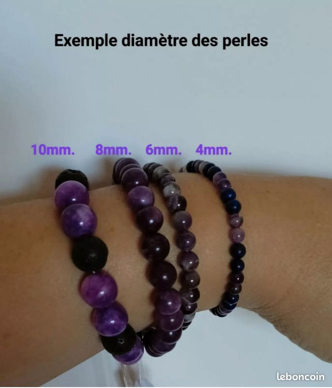 Bracelet fin en Pierre naturelle jaspe (image 3)