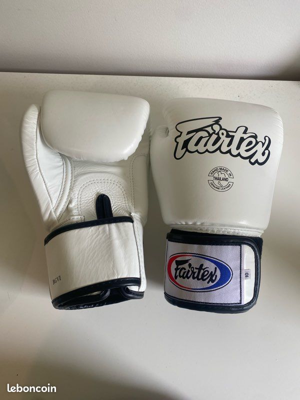 Gants De Boxe PX Compétition Cuir Blanc - 10 à 16 Oz Pour Entraînement