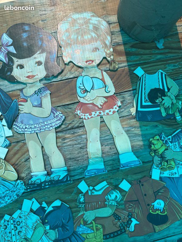VINTAGE IMAGERIE PELLERIN Poupees a Habiller Uncut Paper Dolls Plate 1