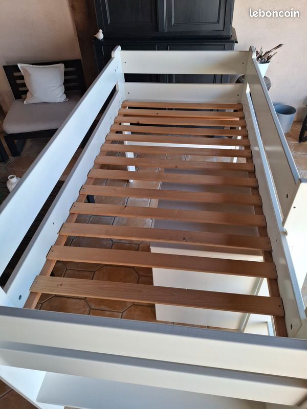 Lit demi etage blanc (image 2)
