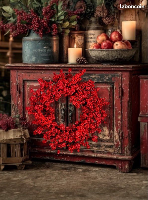 PLULON Lot De 300 Baies De Houx Rouges Artificielles – Avec Tiges – Déco DIY Pour Noël, Couronnes, Mariage
