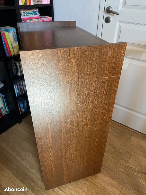 Meuble tv hi-fi couleur brun (image 5)