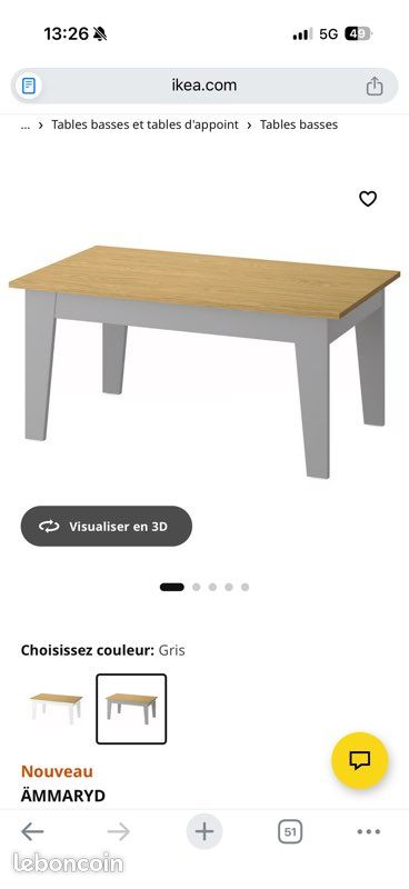 Table basse IKEA (image 1)