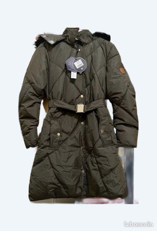 White Goose Colmant Doudoune Femme Kaki Vêtements