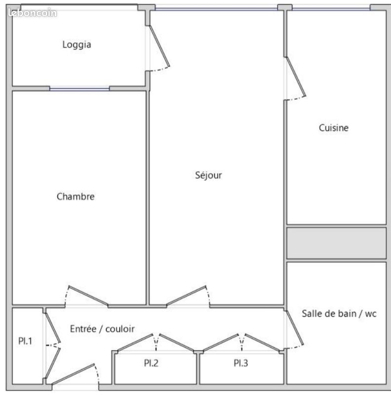 Appartement 2 pièces 42 m² · à Caen · 42 m² · 550 €/mois