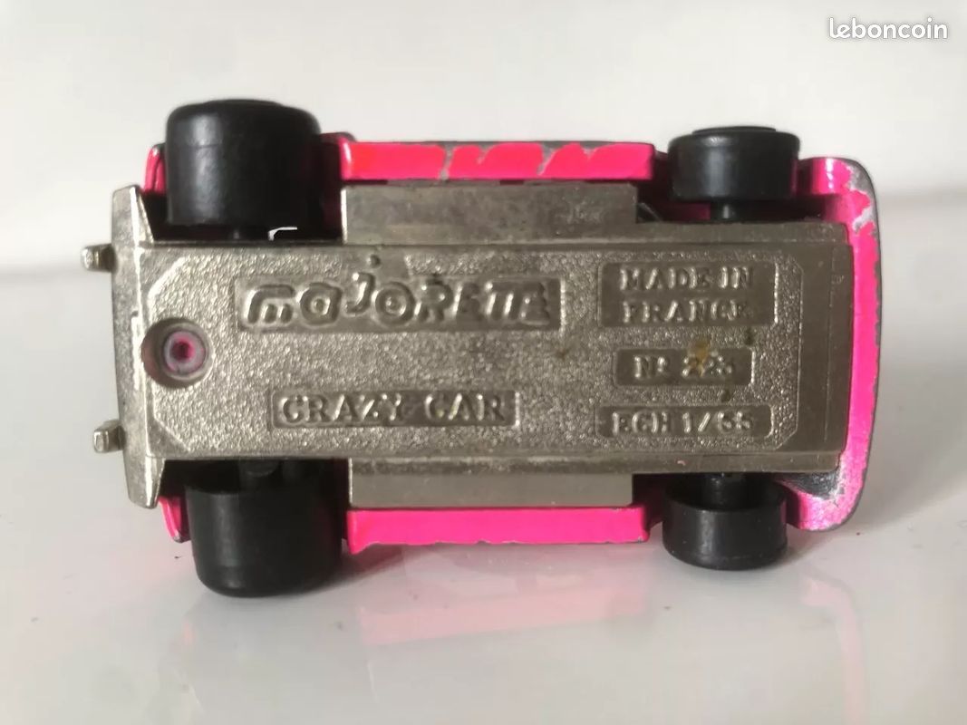 Jouet Vintage Majorette - Dune Buggy Rose N°232 - Échelle 1/55, Fabriqué En France, Modèle D'occasion Plein De Charme