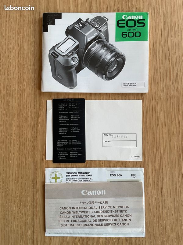 Appareil Photo Reflex Canon EOS 600 Argentique Avec 2 Objectifs - Zoom Et Télé - Pour Photographes Passionnés