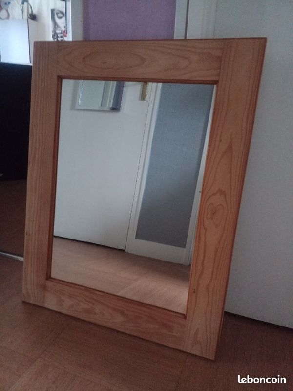 Ancien Miroir en bois . 75 x 60 cm (image 5)