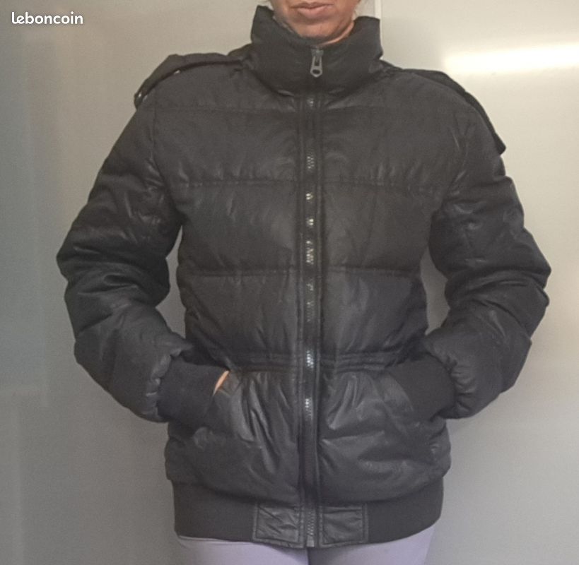 Veste à Capuche GUESS Homme Gris - Taille S - Anorak Full Zip - Bon état