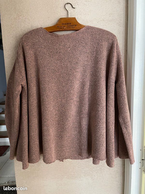 Pull rose chine évasé (image 3)