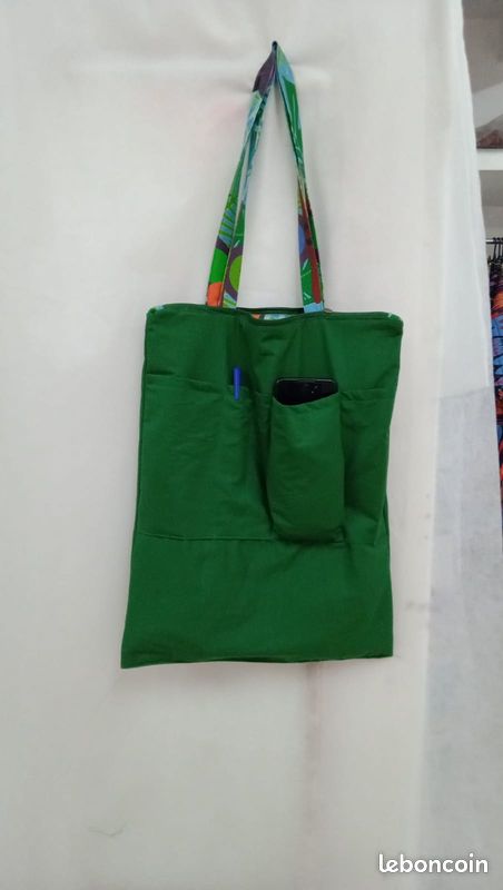 SAC CABAS tote bag en toile de coton imprimé digital motif Toucan (image 3)