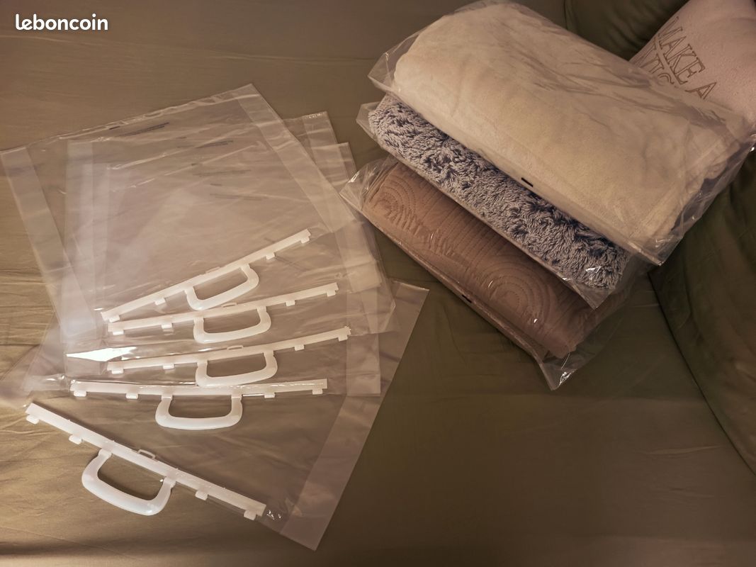 Lot de 5 sacs de rangement à poignée (image 1)
