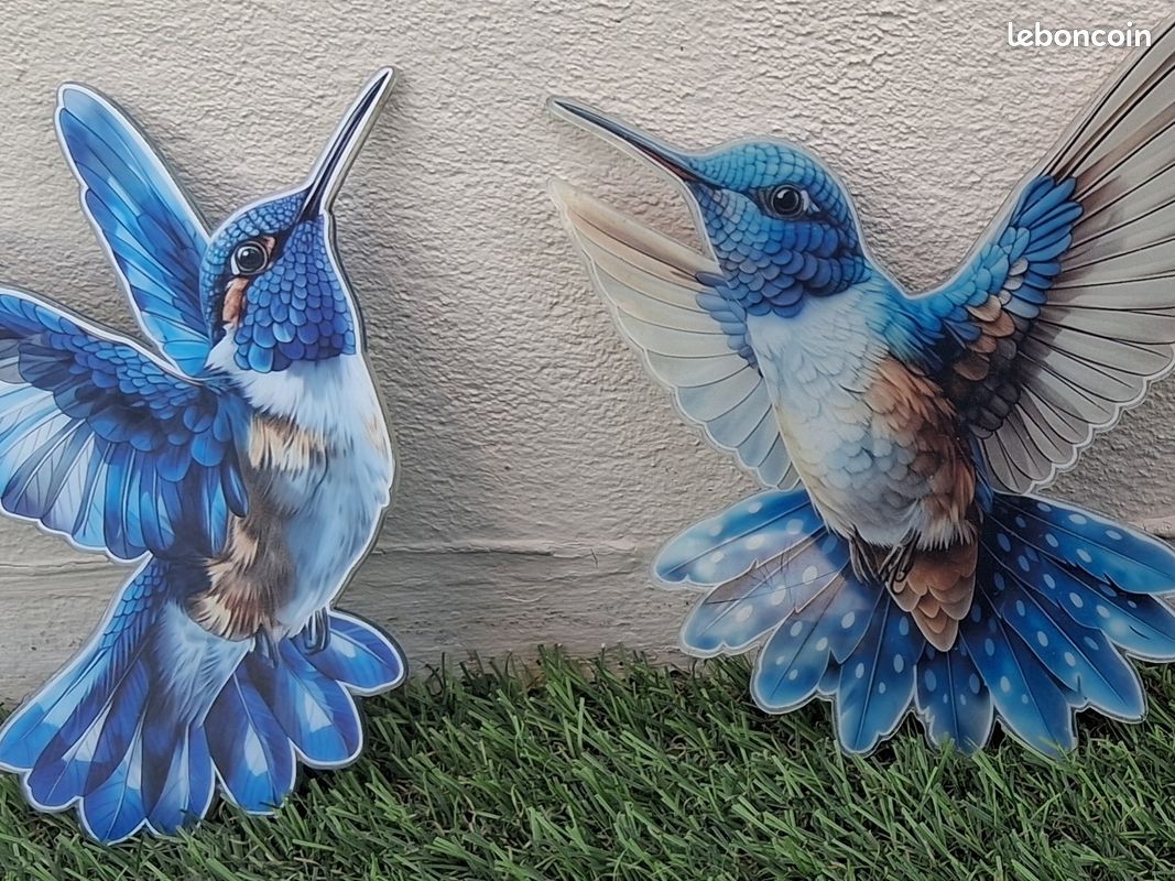 Décorations Murales oiseaux bleus (image 4)
