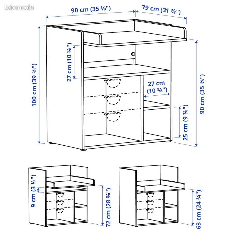 Meuble plan à langer / bureau (image 5)