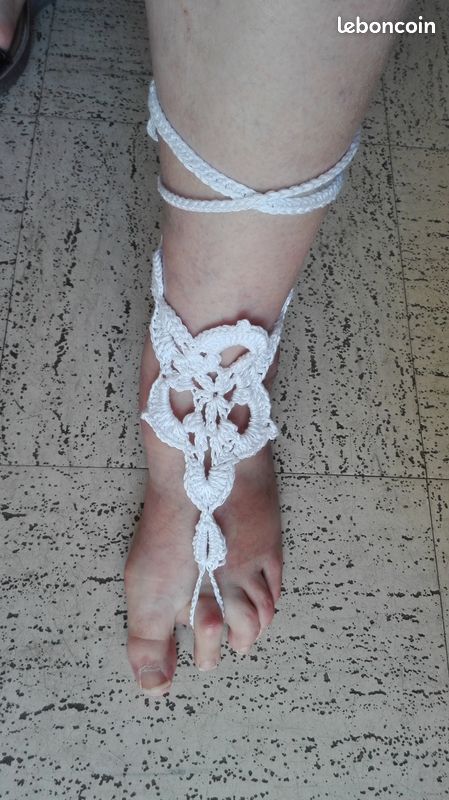 Bijoux de pieds FAIT MAIN 100%Coton NEUF (image 3)
