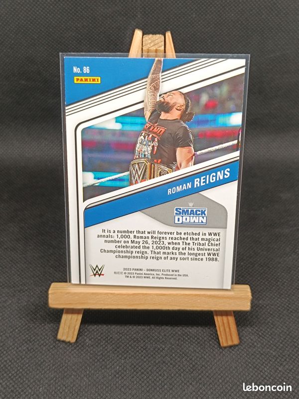 Lot de 3 cartes Panini Donruss Elite Roman Reigns (image 3)
