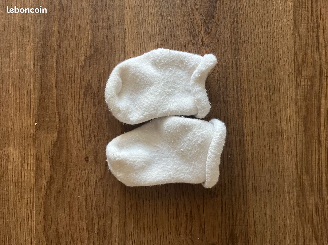 Paire de chausson bébé 0/1 mois (image 1)