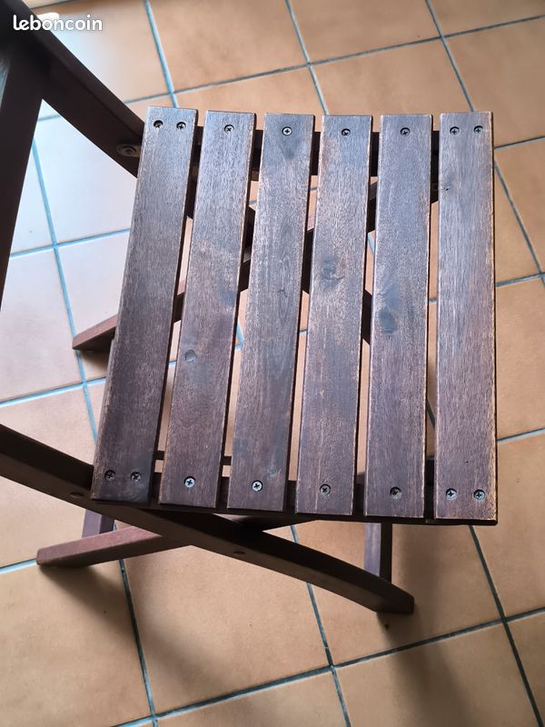 Chaise bois acacia pliante terrasse balcon jardin (image 4)