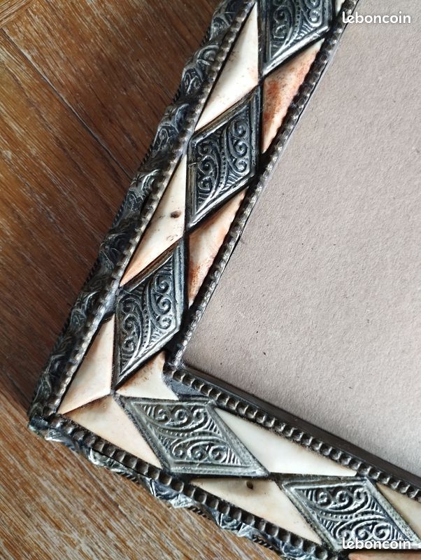 Cadre oriental en os (ancien miroir) vintage (image 2)