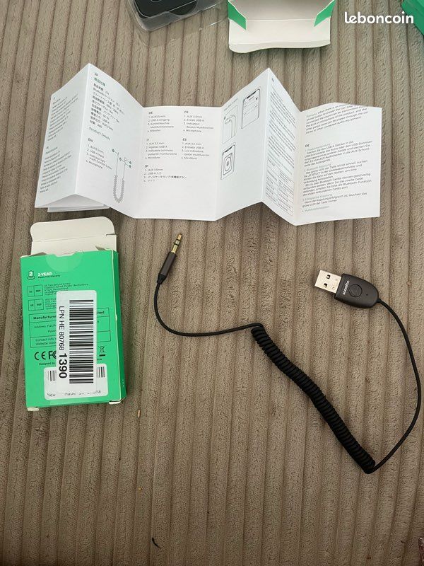 Récepteur Bluetooth audio avec prise jack 3,5 mm (AUX (image 2)