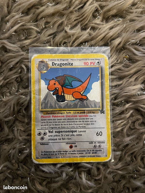 Pokmon - Carte Pokmon - Dragonite 5 - Promo Black Star Wizard of the  Coast 1995 - Collection