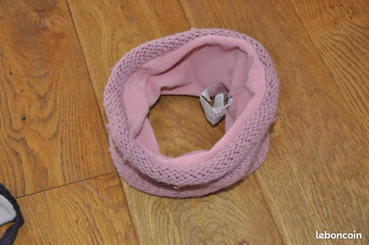 Ensemble bonnet tour de cou écharpe fillette 6 ans (image 2)
