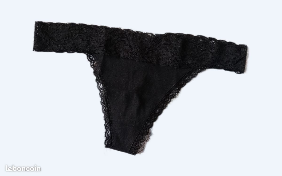 Lot 5 Strings noirs en dentelle M/38 (image 1)