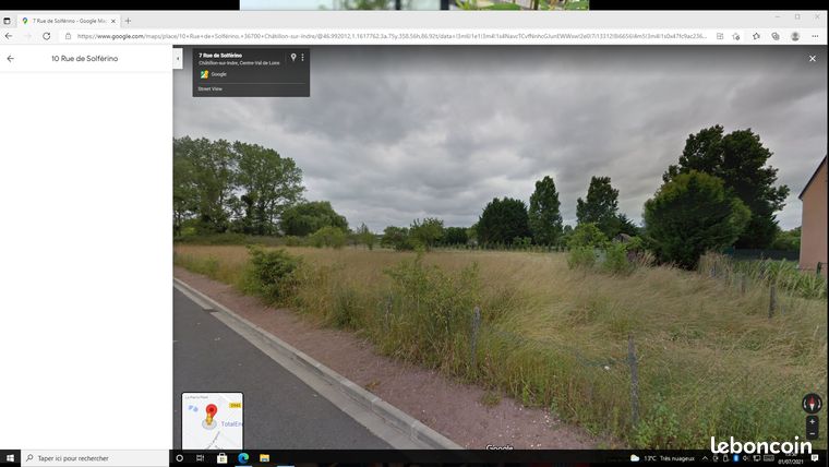 Beau terrain à construire Chatillon sur Indre