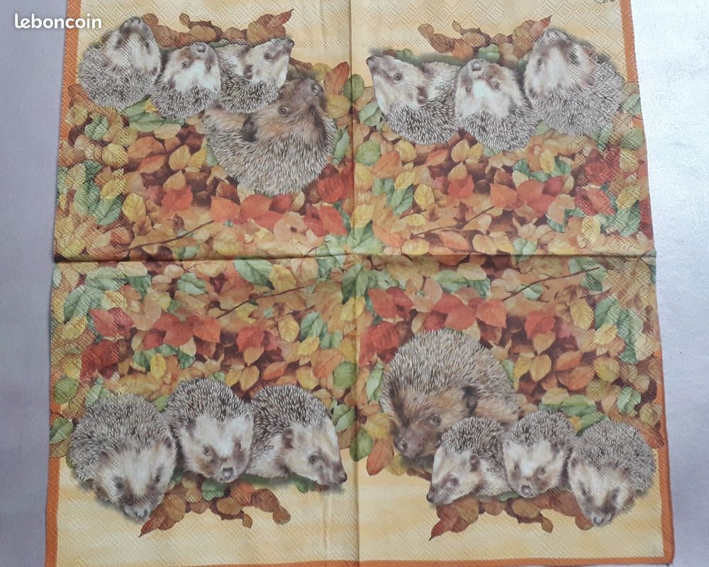 Lot de 6 serviettes thème automne (image 5)