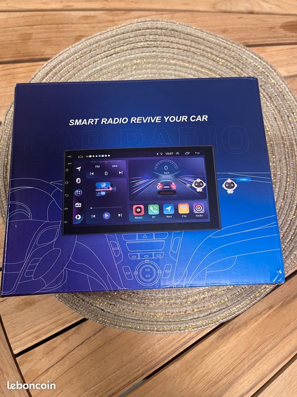 Autoradio 2 DIN Android 13 7" Tactile 4GB+64GB – CarPlay & Android Auto Sans Fil, GPS, WiFi, Bluetooth, DSP, Caméra Recul AHD Incluse