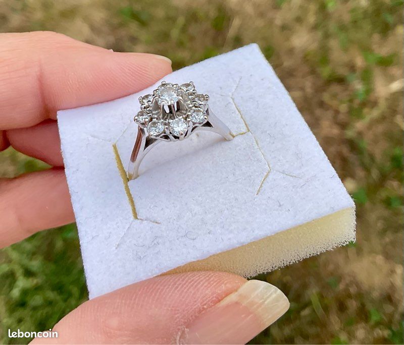 Bijouterie Bague Marguerite Diamant Ancienne Bague Marguerite