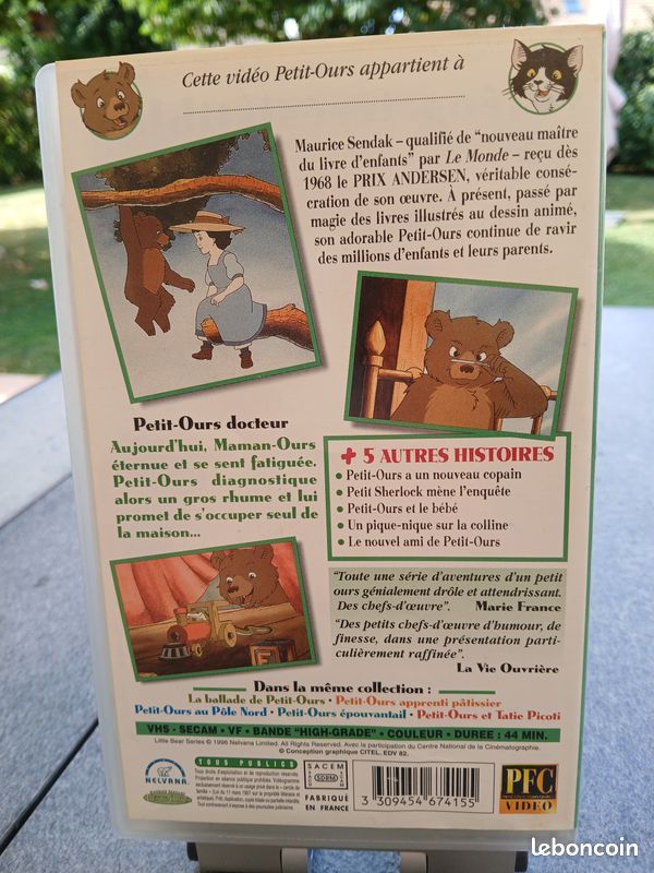 Cassette VHS. Petit Ours docteur + 5 autres histoires. Citel (image 2)