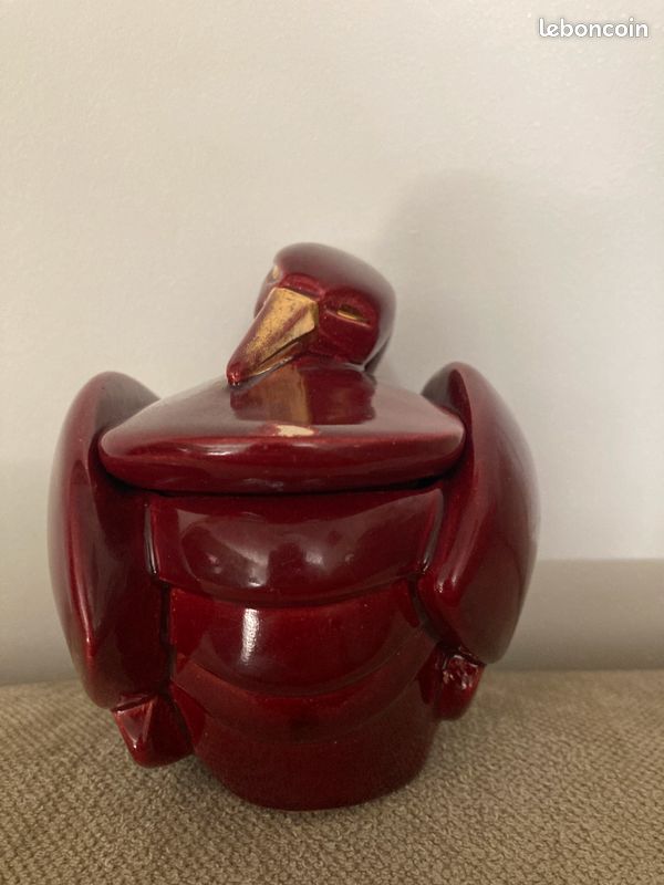 Bonbonnière cygne CAB céramique d’art, de Bordeaux, art déco (image 8)