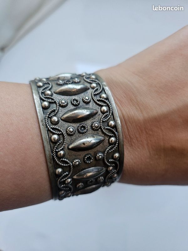 Bracelet Manchette Argenté Style Ethnique - Neuf Avec étiquettes - Pour Femme