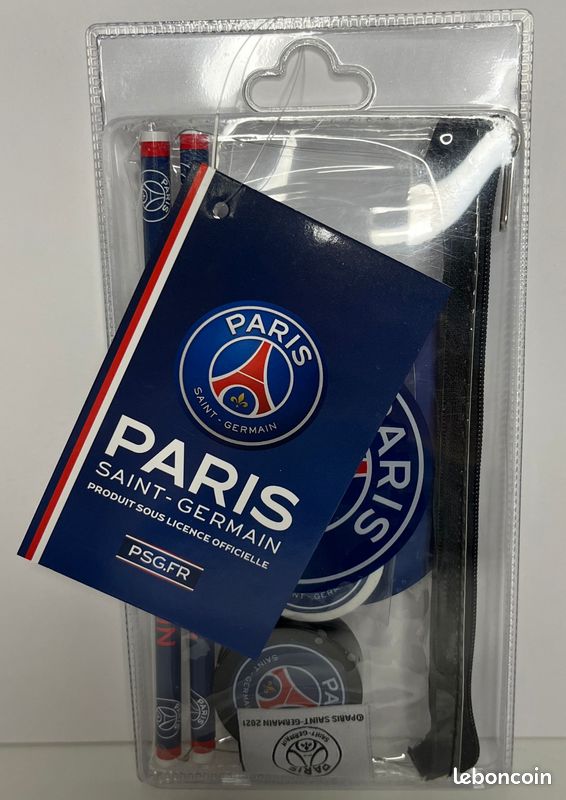 Trousse Scolaire Officielle PSG - Collection Paris Saint Germain | Polyester, 7x21x7 Cm