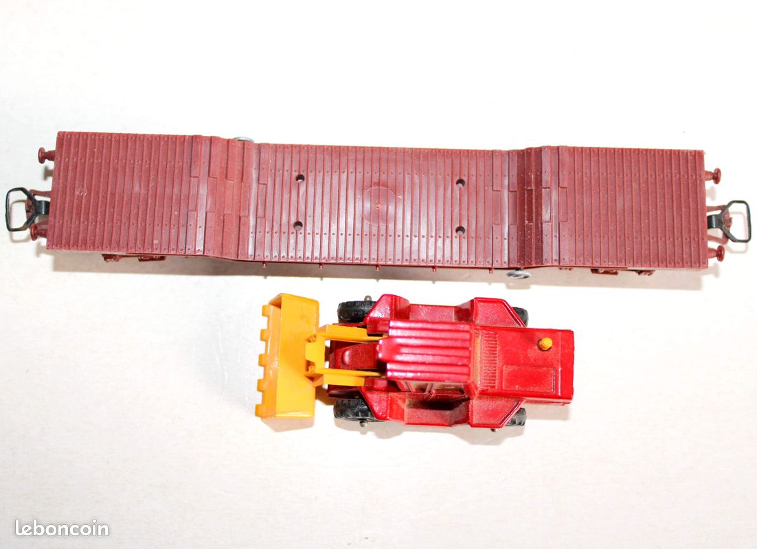 Jouef Wagon Plat Surbaissé + Tractopelle 658100 – Neuf – Train Miniature HO