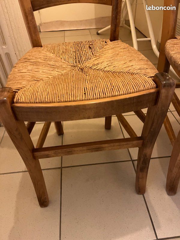 Chaise bois paillé (image 2)