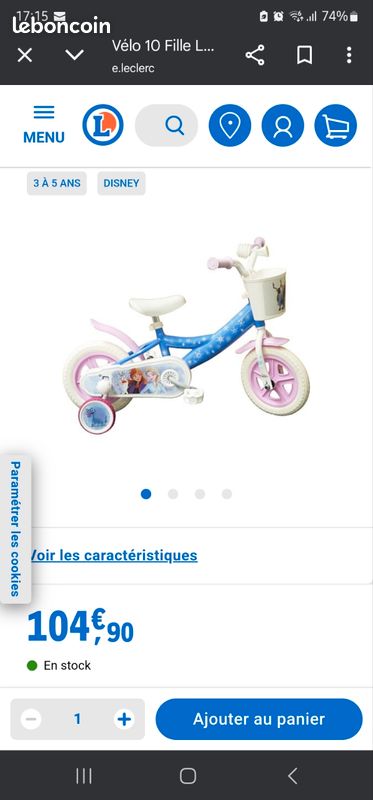Velo Enfant Leclerc Enfant Disney Velo Reine Des Neiges Leclerc