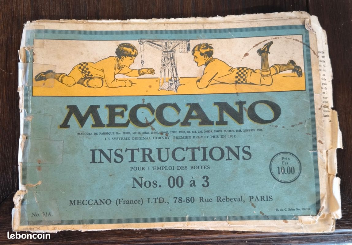 MECCANO – Lot De 33 Autocollants Vintage Pour Porte De Magasin, Origine France, Collection Construction