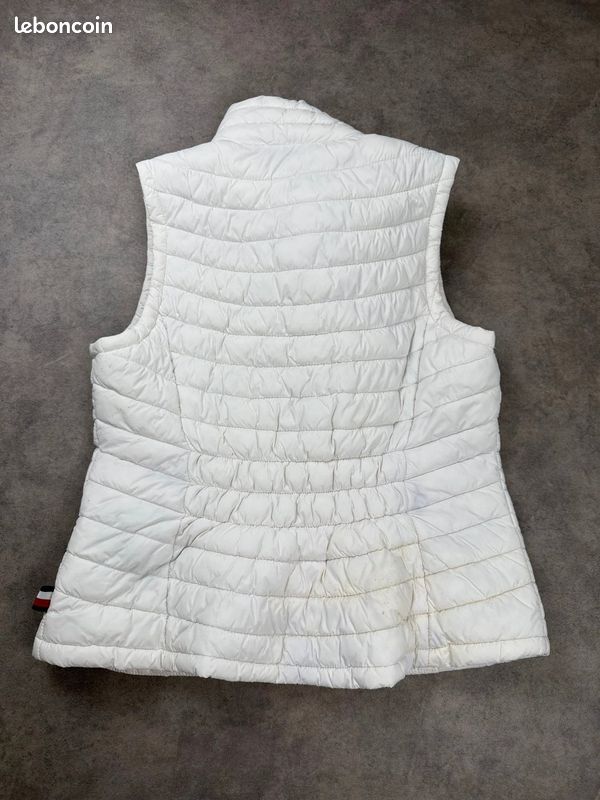 Gilet Tommy Hilfiger matelassé zippé doudoune sans manches col montant Blanc Femme taille L #CC0018 (image 11)
